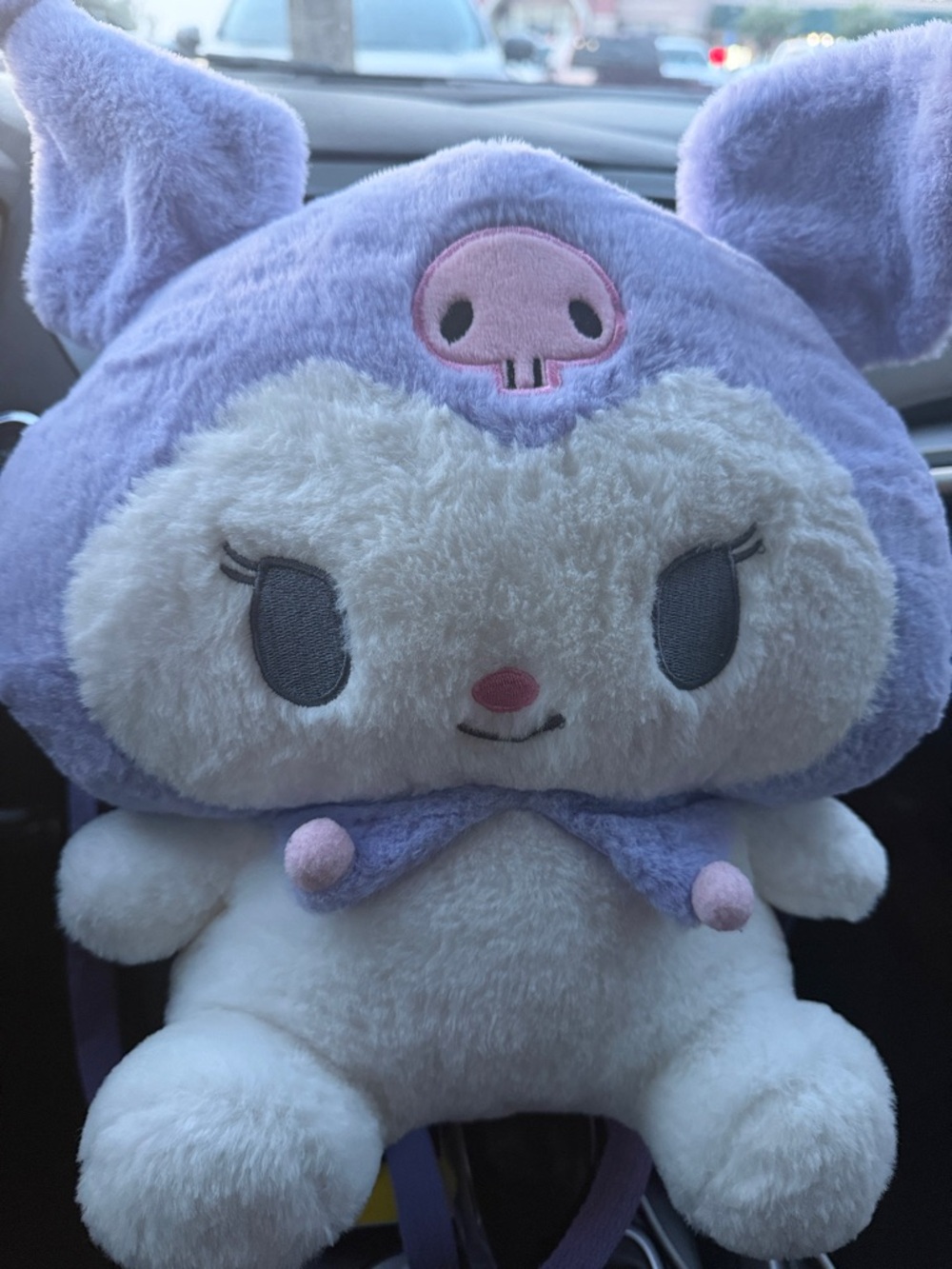 Sanrio Lavender and White Plush Character Backpack with Pink Accents